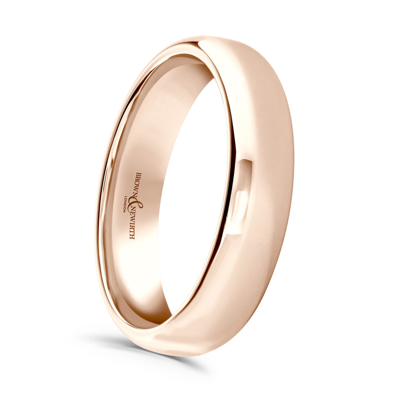 5mm Rounded Edge Plain Wedding Ring Smooch