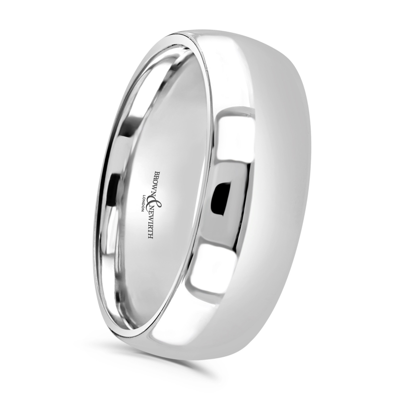 8mm Court Shape Wedding Ring Smooch