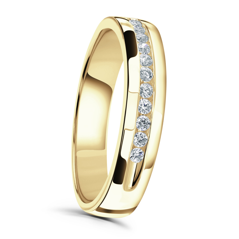 9ct White Gold Rhodium plated Diamond Ring Smooch