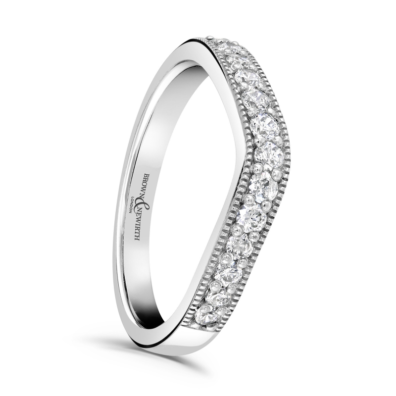 9ct White Gold Diamond Wishbone Ring - 30pts - D72134 | Chapelle Jewellers