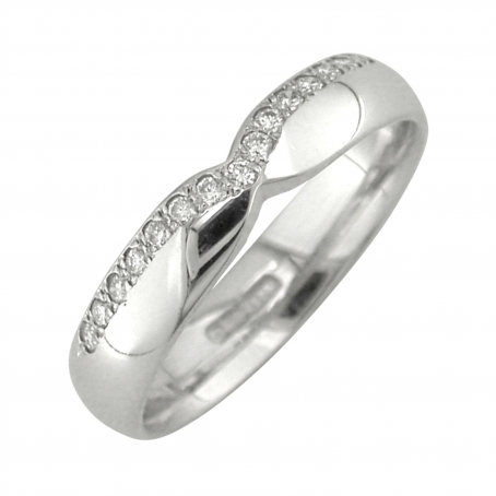 18ct White Gold Diamond Wedding Ring