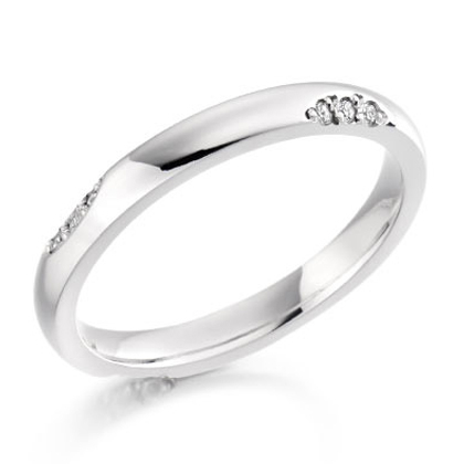 9ct White Gold Diamond Wedding Ring