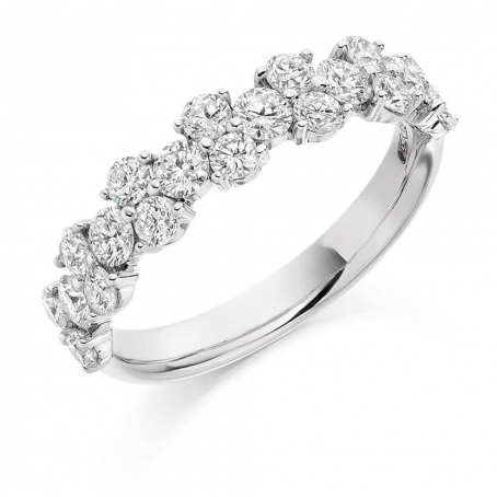 18ct White Gold Ladies Brilliant Cut Diamond Wedding Ring