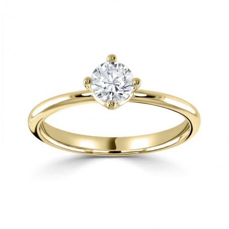 18ct Yellow Gold Brilliant Cut Diamond Engagement Ring