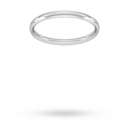 2mm Court Shaped Wedding Ring
