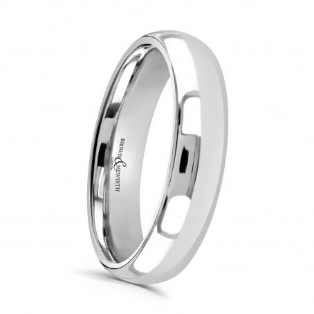 5mm Court Shape Wedding Ring