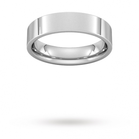 5mm Flat Top Court Shaped Wedding Ring