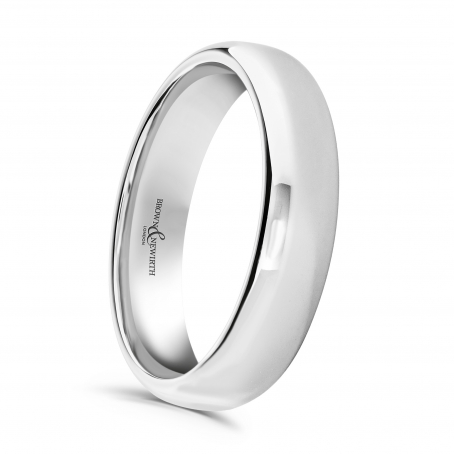 5mm Rounded Edge Plain Wedding Ring