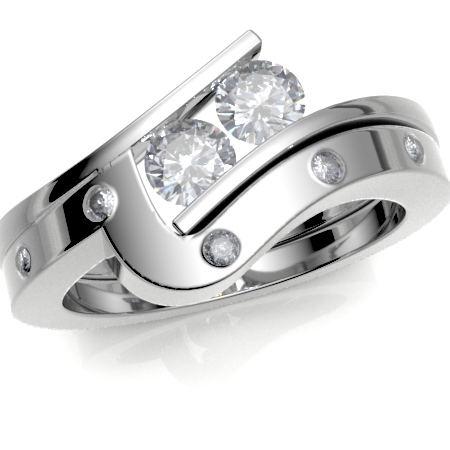 Platinum Shaped to Fit Diamond Wedding Ring