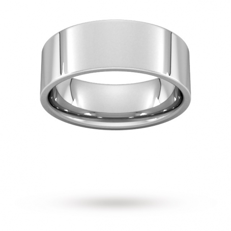 8mm Flat Top Court Shaped Wedding Ring