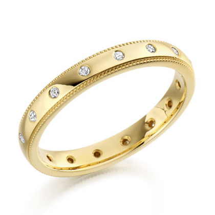 9ct Yellow Gold Diamond Wedding Ring