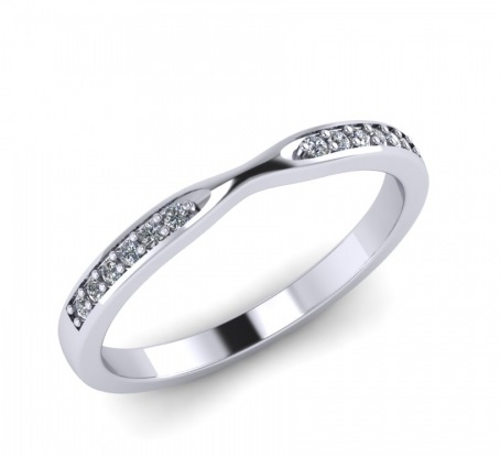 18ct White Gold Diamond Wedding Ring