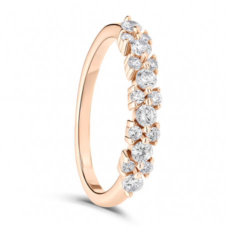9ct Rose Gold Diamond Wedding Ring
