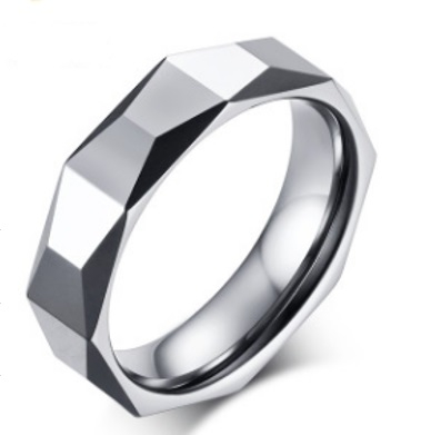 Tungsten Patterned Wedding Ring