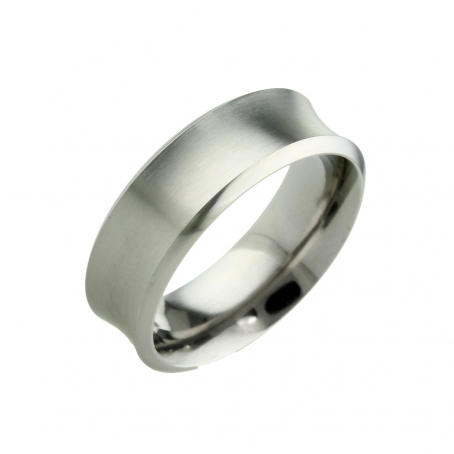 Titanium Concaved Wedding Ring