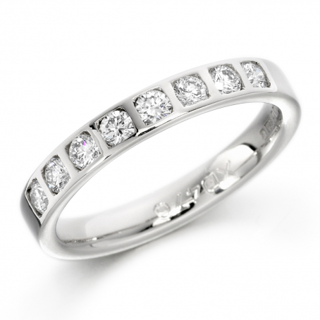 Palladium Diamond Set Wedding Ring