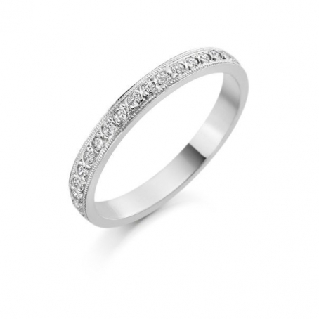 Palladium Diamond Set Wedding Rings