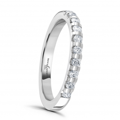 Ladies Diamond Set Wedding Ring Halona