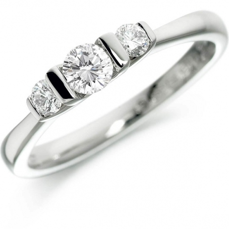 Platinum Trilogy Style Engagement Ring