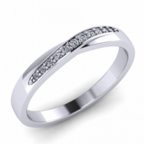 9ct White Gold Diamond Set Wedding Ring