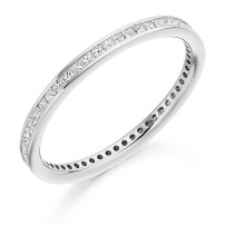 14ct White Gold Full Set Princess Cut Diamond Wedding Ring