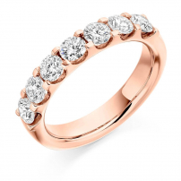 14ct White Gold Seven Stone Diamond Half Eternity Ring