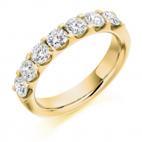14ct White Gold Seven Stone Diamond Half Eternity Ring