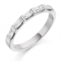 18ct Rose Gold Baguette Cut Diamond Wedding Ring