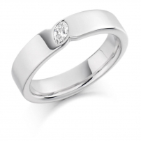 18ct Rose Gold Marquise Diamond Wedding Ring