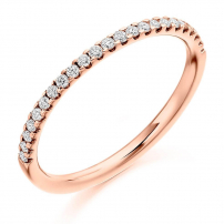 18ct White Gold Ladies Diamond Set Wedding Ring