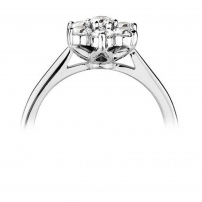 18ct White Gold Seven Stone Diamond Cluster Ring