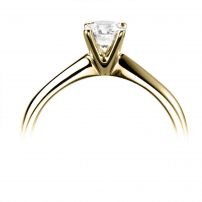 18ct Yellow Gold Single Stone Round Diamond Engagement Ring