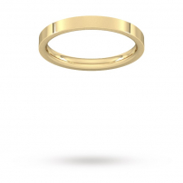 2.5mm Flat Top Court Shaped Wedding Ring