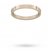 2.5mm Flat Top Court Shaped Wedding Ring