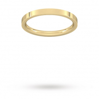 2mm Flat Top Court Shaped Wedding Ring