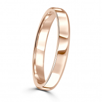 3mm Rounded Edge Plain Wedding Ring