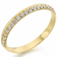 9ct Yellow Gold Diamond Wedding Ring