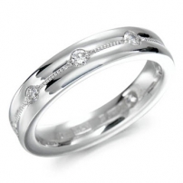 Platinum Diamond Set Wedding Ring