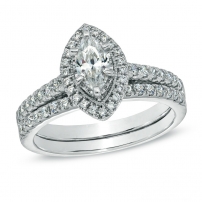 Platinum Engagement and Wedding Ring Set