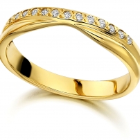 18ct Yellow Gold Diamond Wedding Ring