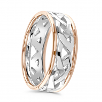 8mm Wire Edge Celtic Design Wedding Ring