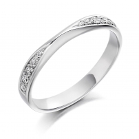 9ct White Gold Diamond Wedding Ring