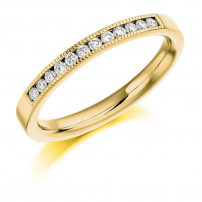 9ct Rose Gold Diamond Set Wedding Ring