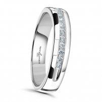 9ct White Gold Rhodium plated Diamond Ring