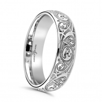 Aztec style Celtic Wedding Ring