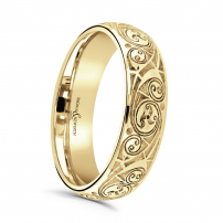 Aztec style Celtic Wedding Ring
