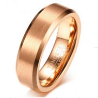 Tungsten Rose Gold Plated Wedding Ring