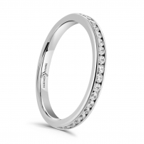 Channel Set Diamond Ladies Wedding Ring - Libra