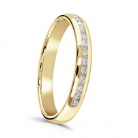 Channel Set Diamond Wedding Ring - Vida
