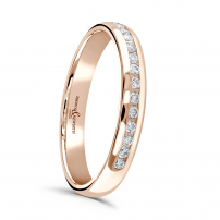 Channel Set Diamond Wedding Ring - Vida